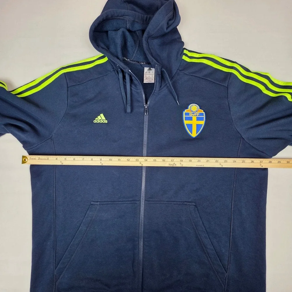Adidas Sweden SvFF Full Zip Hoodie Mens 2XL Football Sweatshirt World Cup